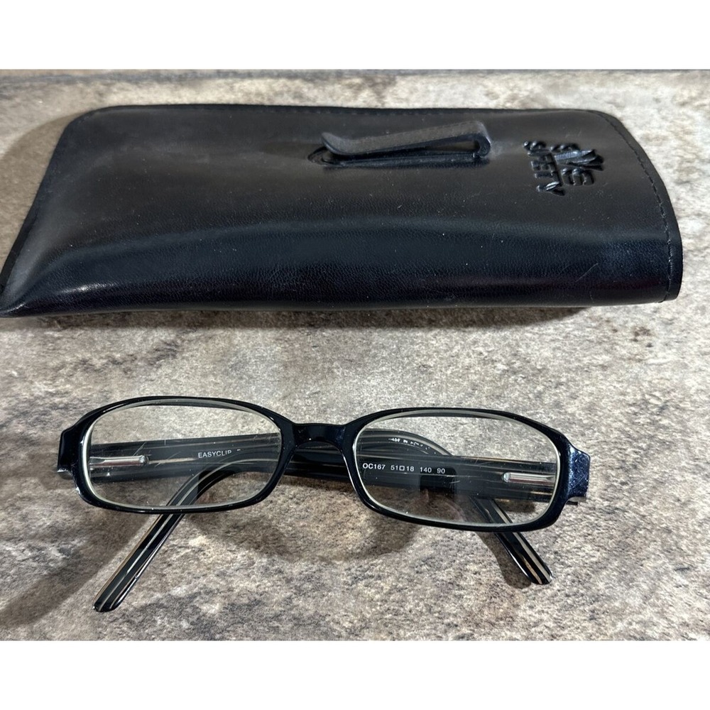 Easy Clip OC167 Brown Full Rim Rectangle Eyeglasses Frames 51[] 18-140mm